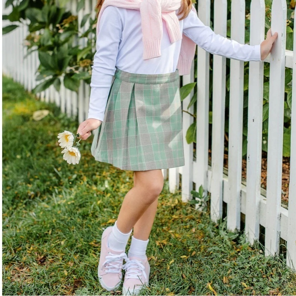 The Beaufort Bonnet Company parson pleated skirt flannel Mirador Place Plaid